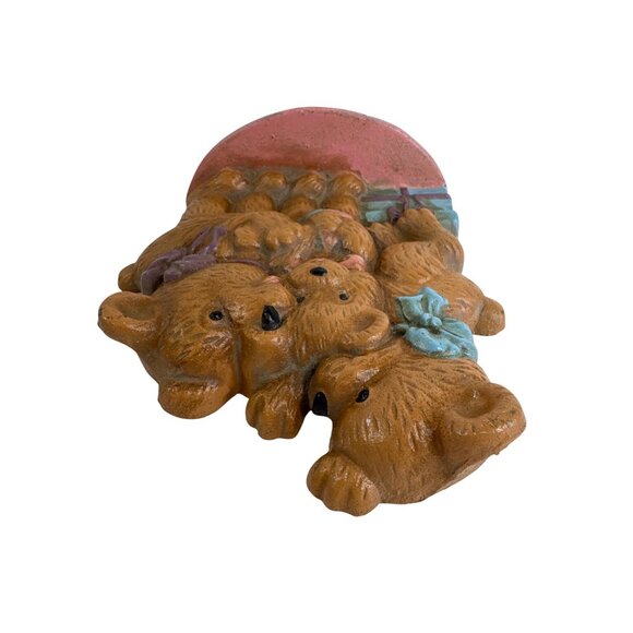 Vintage Cast Iron Bear Family Doorstop Figurine - Picture 5 of 6